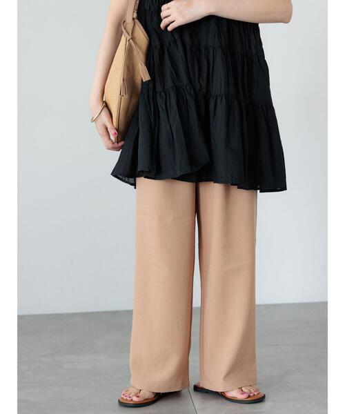 Lugnoncure（ルノンキュール）の「麻調ストレートパンツ《2025summer catalog item》（その他パンツ・レディース・ベージュ/ブラック/オレンジ・F）」の10枚目の写真