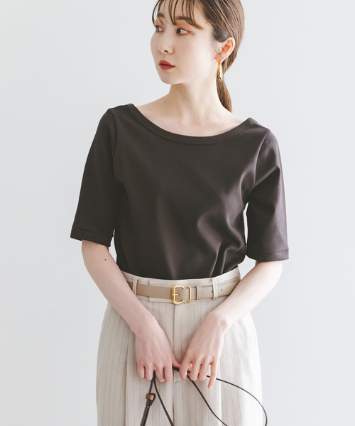 追加》スビンコットンソフトスクエアーネックTシャツ 2（Tシャツ