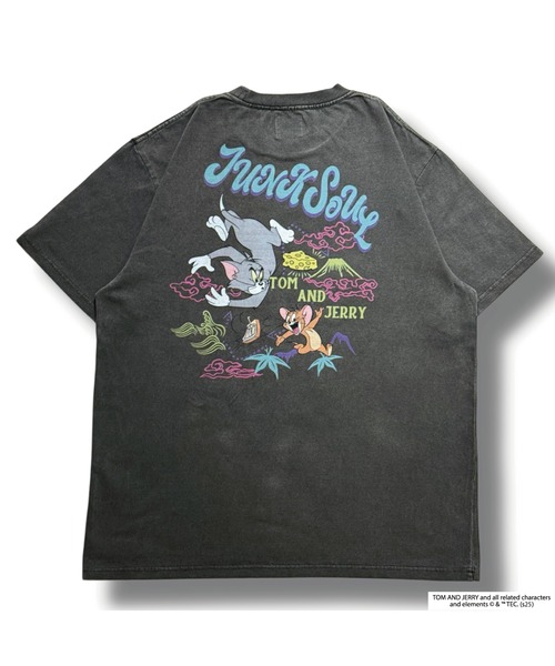 JUNKSOUL(ジャンクソウル)の「JUNK SOUL/TOM&JERRY(トム&ジェリー) スカ風 Tシャツ (M4)(Tシャツ/カットソー・メンズ・ホワイト/チャコールグレー・MEDIUM/X-LARGE/LARGE)」の6枚目の写真