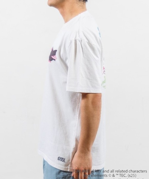 JUNKSOUL(ジャンクソウル)の「JUNK SOUL/TOM&JERRY(トム&ジェリー) スカ風 Tシャツ (M4)(Tシャツ/カットソー・メンズ・ホワイト/チャコールグレー・MEDIUM/X-LARGE/LARGE)」の10枚目の写真
