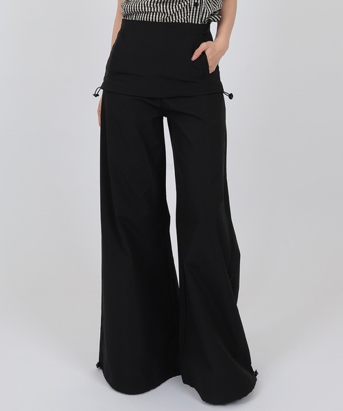 SUWDEE(スーディー)の「docking skirt wide pants(その他パンツ・レディース・ホワイト/ブラック・S/M)」の9枚目の写真