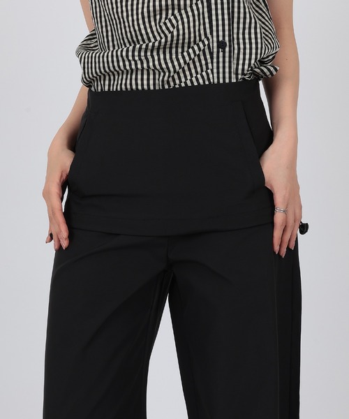 SUWDEE(スーディー)の「docking skirt wide pants(その他パンツ・レディース・ホワイト/ブラック・S/M)」の12枚目の写真
