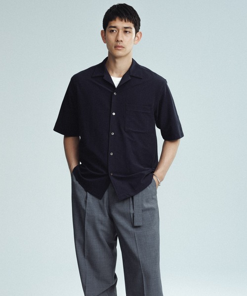 接触冷感【MINUS】オープンカラー シャツ（シャツ/ブラウス）｜ADAM ET