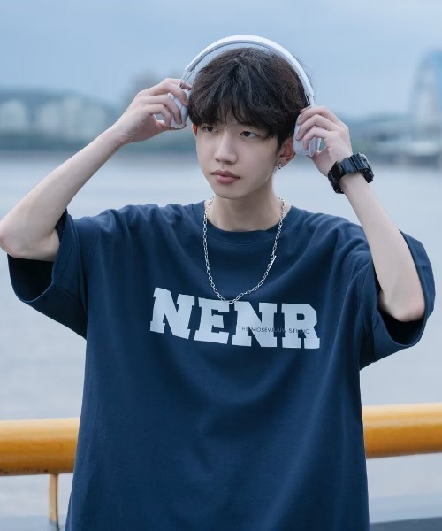 MGV(エムジーヴィー)の「シンプルプリントカットソー(Tシャツ/カットソー・メンズ・ブラック/ネイビー/ホワイト・MEDIUM/LARGE/X-LARGE)」の4枚目の写真