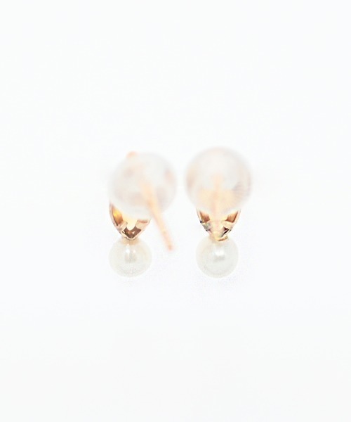 sowi(ソーイ)の「K10 天然石&パールピアス(ピアス(両耳用)・レディース・ライトブルー/イエロー・フリ-)」の9枚目の写真