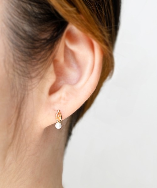 sowi(ソーイ)の「K10 天然石&パールピアス(ピアス(両耳用)・レディース・ライトブルー/イエロー・フリ-)」の10枚目の写真