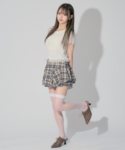 ALLuRing ChaRm（アリュリングチャーム）の「Floral Frill Cardigan / 花柄フリルカーディガン 小花柄（カーディガン/ボレロ・レディース・ホワイト/ピンク/ブルー・FREE）」の7枚目の写真