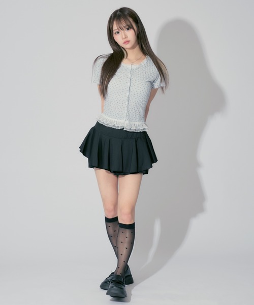 ALLuRing ChaRm（アリュリングチャーム）の「Floral Frill Cardigan / 花柄フリルカーディガン 小花柄（カーディガン/ボレロ・レディース・ホワイト/ピンク/ブルー・FREE）」の15枚目の写真
