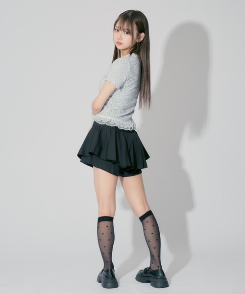 ALLuRing ChaRm（アリュリングチャーム）の「Floral Frill Cardigan / 花柄フリルカーディガン 小花柄（カーディガン/ボレロ・レディース・ホワイト/ピンク/ブルー・FREE）」の17枚目の写真