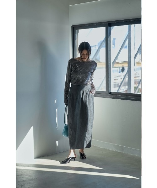 marjour（マージュール）の「NUANCE TONE BALLOON SKIRT（スカート・レディース・グレー/ブラウン系その他・M）」の5枚目の写真