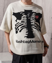 #MEMORY（メモリー）の「【MEMORY】ミラノリブ ボーンハート オーバーサイズ 半袖 ニット / Milan Rib Bone Heart Oversized Short Sleeve Knit（ニット/セーター）」