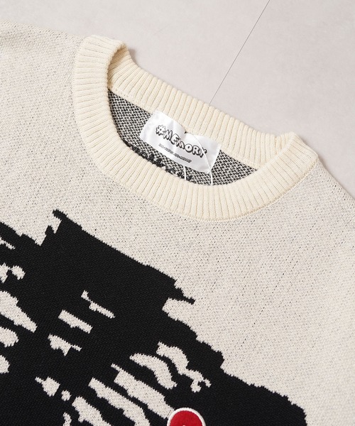 #MEMORY(メモリー)の「【MEMORY】ミラノリブ ボーンハート オーバーサイズ 半袖 ニット / Milan Rib Bone Heart Oversized Short Sleeve Knit(ニット/セーター・メンズ・アイボリー/ブラック・FREE)」の21枚目の写真