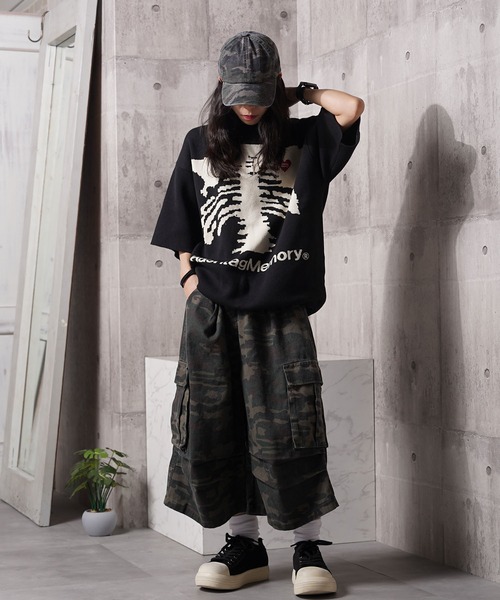 #MEMORY(メモリー)の「【MEMORY】ミラノリブ ボーンハート オーバーサイズ 半袖 ニット / Milan Rib Bone Heart Oversized Short Sleeve Knit(ニット/セーター・メンズ・アイボリー/ブラック・FREE)」の15枚目の写真