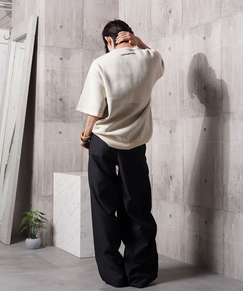 Morly's ITALY製 古着 アンゴラ 混 バロック 半袖 ニット Morly's ITALY製 古着 アンゴラ 混 バロック 半袖 ニットの通販 by