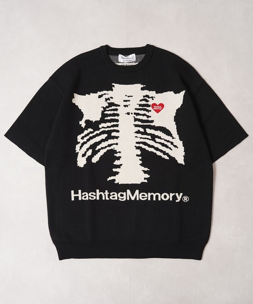 #MEMORY(メモリー)の「【MEMORY】ミラノリブ ボーンハート オーバーサイズ 半袖 ニット / Milan Rib Bone Heart Oversized Short Sleeve Knit(ニット/セーター・メンズ・アイボリー/ブラック・FREE)」の13枚目の写真