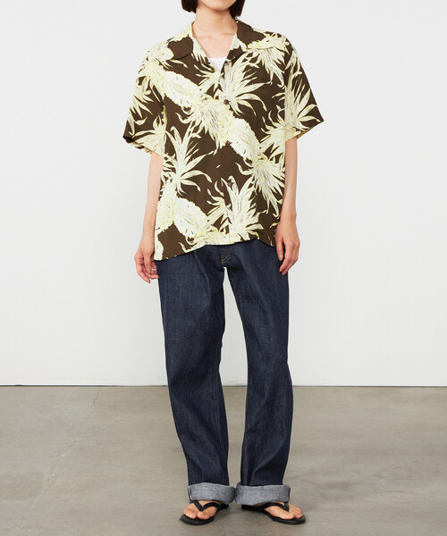 ブラウス シャツ SUN SURF | 半袖ハワイアンシャツ “ PINEAPPLE” WOMEN レディース SUN SURF ブラウス シャツ | 半袖ハワイアンシャツ “ISLAND