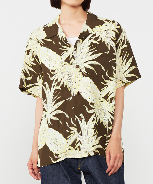 SUN SURF(サンサーフ)の「SUN SURF | 半袖ハワイアンシャツ “ISLAND PINEAPPLE” WOMEN(シャツ/ブラウス・レディース・ブラウン・M)」の1枚目の写真