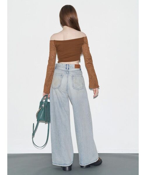 EVRIS（エヴリス）の「レースコンビオフショルトップス（Tシャツ/カットソー・レディース・ホワイト/ブラウン/ブラック・FREE）」の8枚目の写真