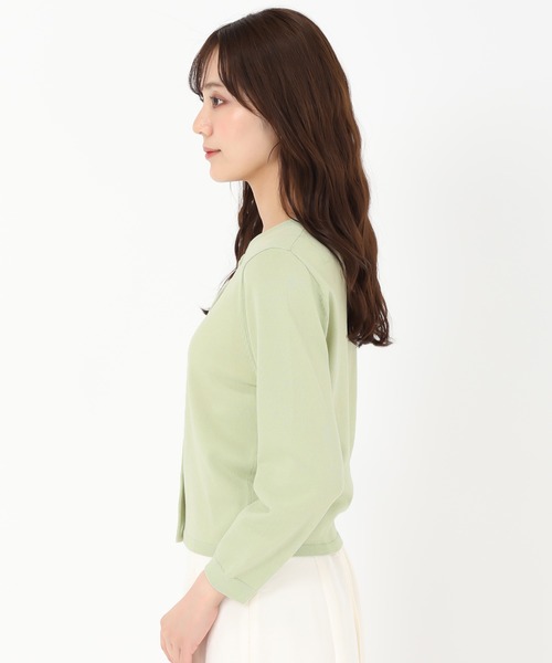 31 Sons de mode（トランテアン　ソン　ドゥ　モード）の「ベーシック七分袖カーディガン（カーディガン/ボレロ・レディース・ブラック/ホワイト/レッド/グリーン・ﾌﾘ-）」の20枚目の写真