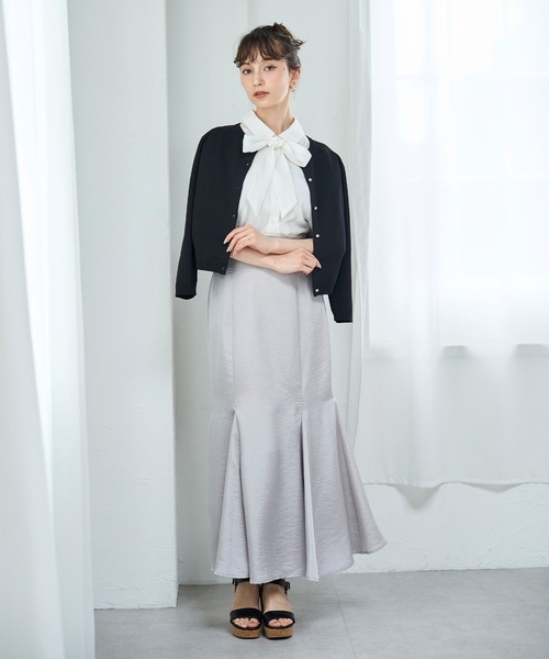 31 Sons de mode（トランテアン　ソン　ドゥ　モード）の「ベーシック七分袖カーディガン（カーディガン/ボレロ・レディース・ブラック/ホワイト/レッド/グリーン・ﾌﾘ-）」の11枚目の写真