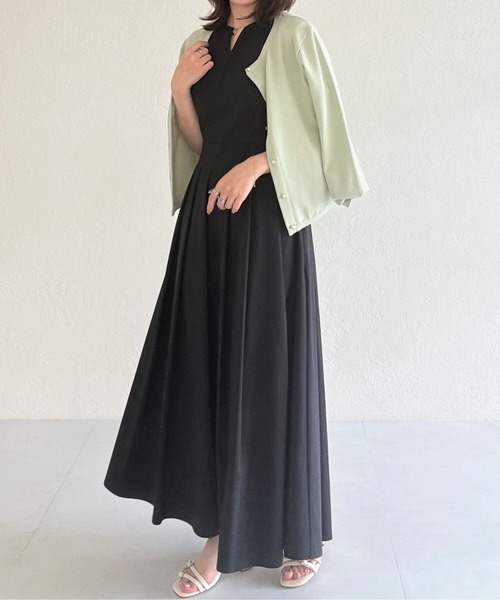 31 Sons de mode（トランテアン　ソン　ドゥ　モード）の「ベーシック七分袖カーディガン（カーディガン/ボレロ・レディース・ブラック/ホワイト/レッド/グリーン・ﾌﾘ-）」の16枚目の写真