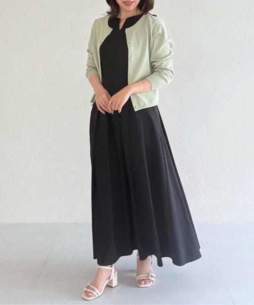 31 Sons de mode（トランテアン　ソン　ドゥ　モード）の「ベーシック七分袖カーディガン（カーディガン/ボレロ・レディース・ブラック/ホワイト/レッド/グリーン・ﾌﾘ-）」の19枚目の写真