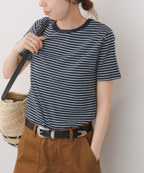 PETIT BATEAU (プチバトー) カットソーIconique en cote unie セール】PETIT BATEAU / プチバトー MC COL ROND（Tシャツ