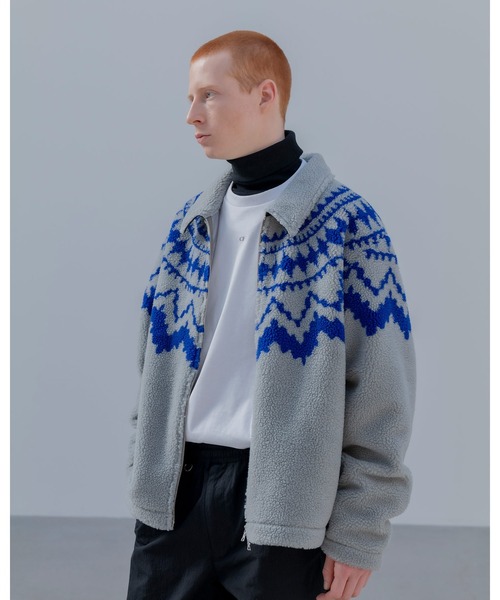 uniform experiment（ユニフォームエクスペリメント）の「SHERPA BLOUSON（ブルゾン・メンズ・ライトグレー/ブラック・2/1/3/4/5）」の6枚目の写真