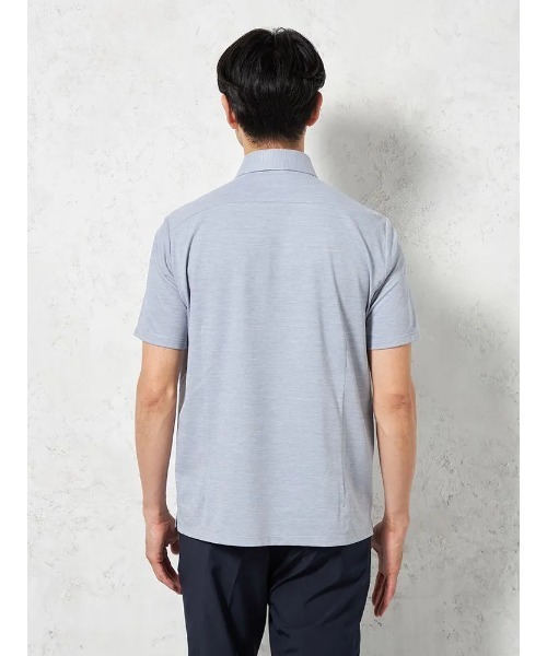 HARUYAMA(ハルヤマ)の「【吸湿冷感】完全ノーアイロン 半袖 アイポロシャツ カッタウェイ i-shirt(ポロシャツ・メンズ・サックスブルー/ベージュ/ネイビー・M/LL/L/S/3L)」の5枚目の写真