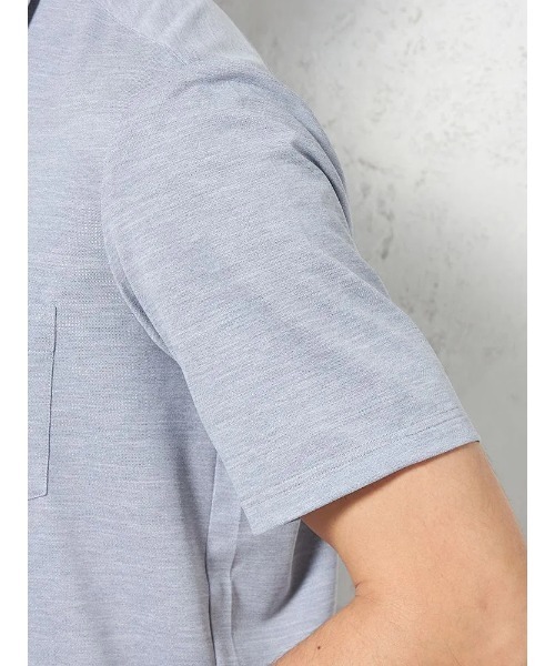 HARUYAMA(ハルヤマ)の「【吸湿冷感】完全ノーアイロン 半袖 アイポロシャツ カッタウェイ i-shirt(ポロシャツ・メンズ・サックスブルー/ベージュ/ネイビー・M/LL/L/S/3L)」の8枚目の写真