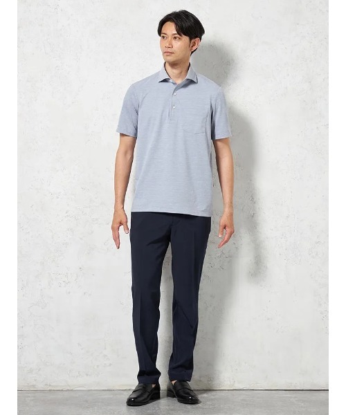 HARUYAMA(ハルヤマ)の「【吸湿冷感】完全ノーアイロン 半袖 アイポロシャツ カッタウェイ i-shirt(ポロシャツ・メンズ・サックスブルー/ベージュ/ネイビー・M/LL/L/S/3L)」の10枚目の写真