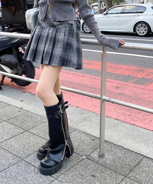 repipi armario（レピピ アルマリオ）の「カバーロングブーツ（ブーツ・キッズ・ブラック・SMALL/LARGE/MEDIUM）」の2枚目の写真