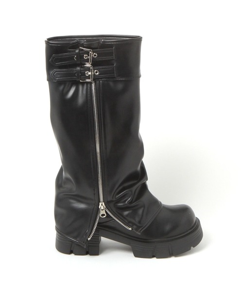 repipi armario（レピピ アルマリオ）の「カバーロングブーツ（ブーツ・キッズ・ブラック・SMALL/LARGE/MEDIUM）」の6枚目の写真