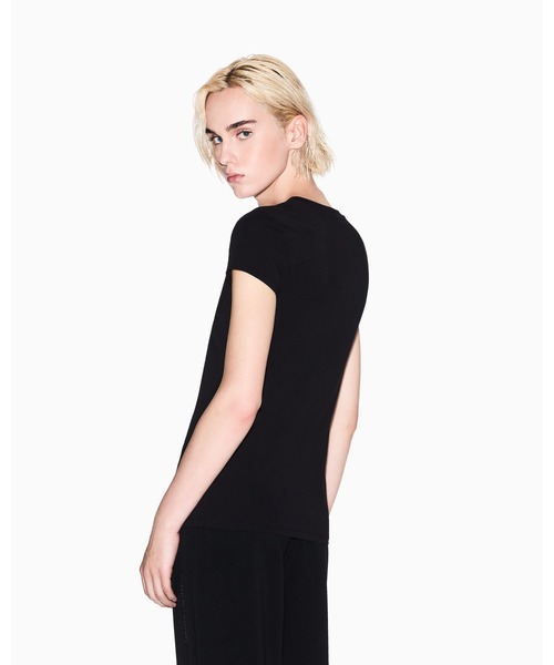 tシャツ 「A|X アルマーニ エクスチェンジ」「ZOZO限定」AXロゴ 半袖VネックTシャツ/SLIM レディース ARMANI EXCHANGE tシャツ 「A|X アルマーニ エクスチェンジ