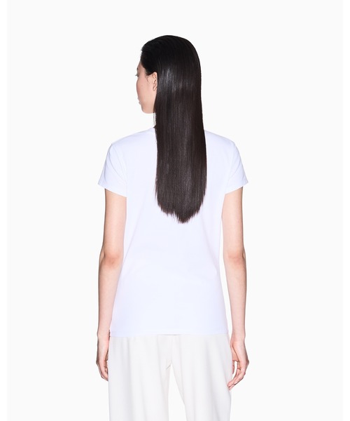 【ARMANI EXCHANGE】アルマーニ ロゴ半袖VネックTシャツ White A|X アルマーニ エクスチェンジ】＜オンライン限定＞AXロゴ 半袖
