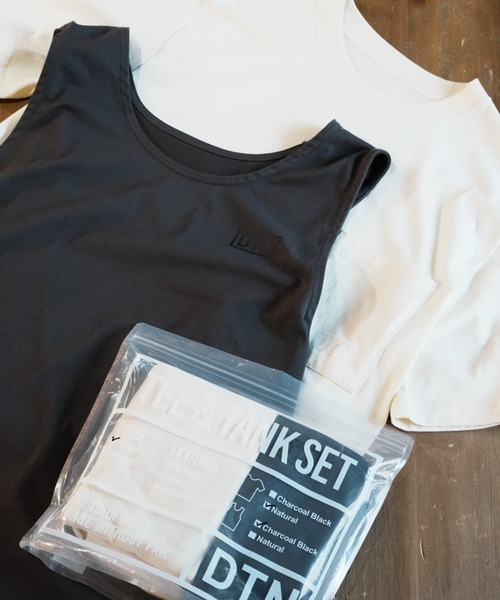 DULTON(ダルトン)の「DTN SHELTECH PACK TEE&TANK/DTN シェルテック パック Tシャツ&タンク(Tシャツ/カットソー・メンズ・ブラック×ホワイト/ホワイト×ブラック・L/M)」の2枚目の写真
