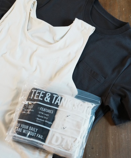 DULTON(ダルトン)の「DTN SHELTECH PACK TEE&TANK/DTN シェルテック パック Tシャツ&タンク(Tシャツ/カットソー・メンズ・ブラック×ホワイト/ホワイト×ブラック・L/M)」の1枚目の写真