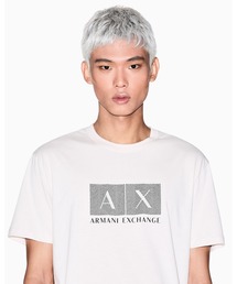 ARMANI EXCHANGE | 【A|X アルマーニ エクスチェンジ】エンブロイダードボックスロゴ 半袖クルーネックTシャツ/REGULAR(Tシャツ/カットソー)