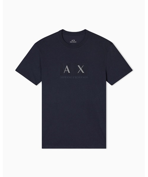 ARMANI EXCHANGE（アルマーニエクスチェンジ）の「【A|X アルマーニ エクスチェンジ】エンブロイダードボックスロゴ 半袖クルーネックTシャツ/REGULAR（Tシャツ/カットソー・メンズ・ストーン/ダークネイビー・XX-LARGE/LARGE/MEDIUM/SMALL/X-LARGE/X-SMALL）」の5枚目の写真