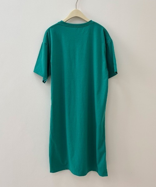 maison de LATIR(メゾンドラティール)の「夏服シンプルロゴで着やすい。大人カジュアルTシャツ半袖ワンピース(ワンピース・レディース・ブルー/グレー/グリーン/ホワイト・FREE)」の16枚目の写真