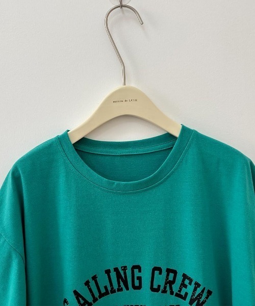 maison de LATIR(メゾンドラティール)の「夏服シンプルロゴで着やすい。大人カジュアルTシャツ半袖ワンピース(ワンピース・レディース・ブルー/グレー/グリーン/ホワイト・FREE)」の17枚目の写真