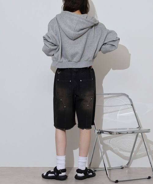 RE730(アールイーセブンサーティー)の「ダブルニーショートパンツ(デニムパンツ・メンズ・ブラック/ブルー・M/L)」の22枚目の写真