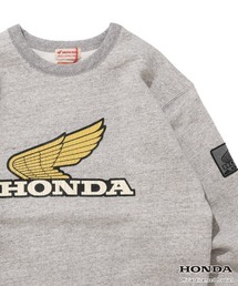 【Unisex・ピグメント加工】HONDAコラボクルー(WING)