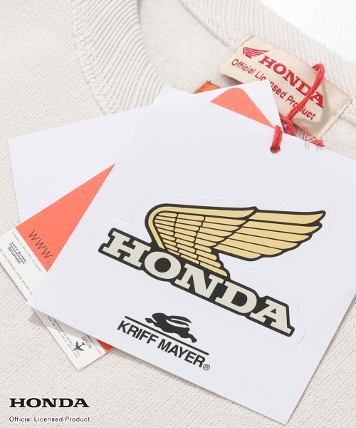 KRIFF MAYER(クリフメイヤー)の「【Unisex・ピグメント加工】HONDAコラボクルー(WING)(スウェット・メンズ・レッド/チャコール/グレー/ナチュラル・X-LARGE/MEDIUM/LARGE)」の13枚目の写真