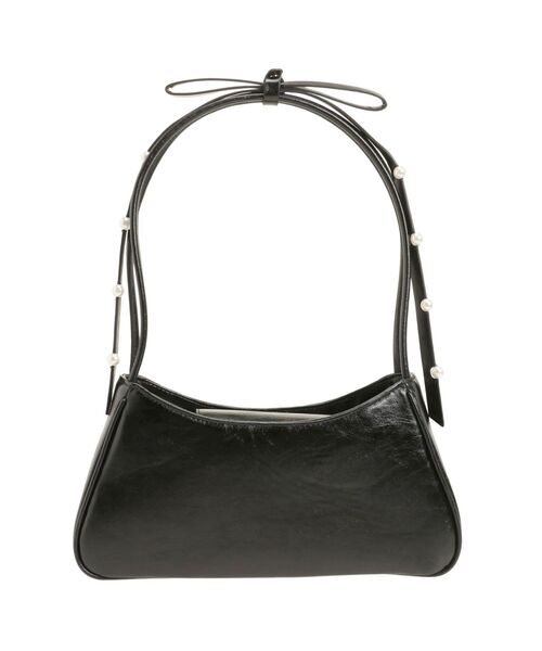 Casselini（キャセリーニ）の「【キャセリーニ】肩リボンエナメルバッグ（ハンドバッグ・レディース・ブラック/シルバー/レッド・FREE）」の6枚目の写真