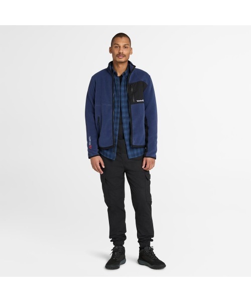 Timberland(ティンバーランド)の「ミックス メディア フルジップ フリース ジャケット メンズ(その他アウター・メンズ・ネイビー・LARGE/MEDIUM/SMALL/X-LARGE/XX-LARGE)」の2枚目の写真