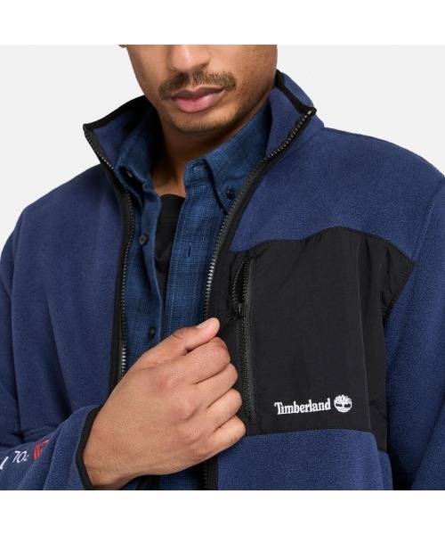 Timberland(ティンバーランド)の「ミックス メディア フルジップ フリース ジャケット メンズ(その他アウター・メンズ・ネイビー・LARGE/MEDIUM/SMALL/X-LARGE/XX-LARGE)」の3枚目の写真