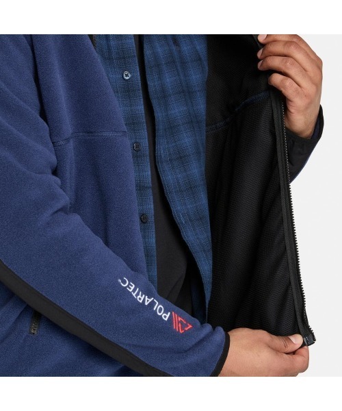 Timberland(ティンバーランド)の「ミックス メディア フルジップ フリース ジャケット メンズ(その他アウター・メンズ・ネイビー・LARGE/MEDIUM/SMALL/X-LARGE/XX-LARGE)」の4枚目の写真