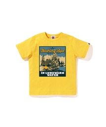 エイプ Tシャツ ホワイト×イエロー A BATHING APE｜ア ベイシング エイプのTシャツ/カットソー