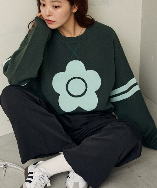 MARY QUANT × PUBLUX/マリークワント フラワーモチーフ 袖ライン